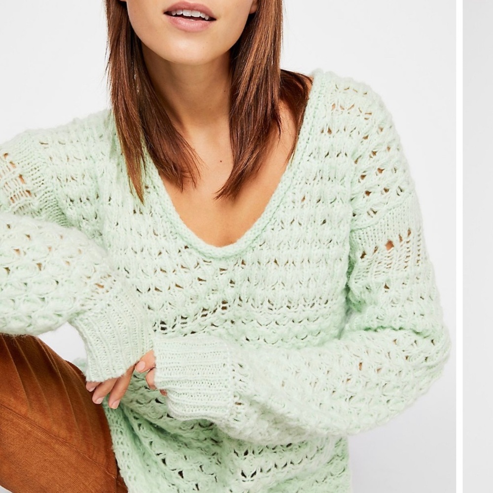 Free People Crashing Waves Oversized Sweater L